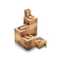 54 cubos de madera de haya natural (5x5x5 cm) 12 funciones diferentes 5 canicas  Hecho a mano en Suiza 100% madera de haya.